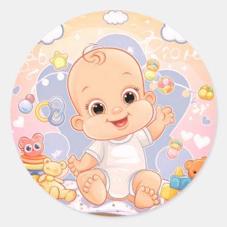 Baby Classic Round Stickers