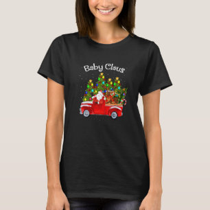 Baby Claus Riding Car Santa Pickup Reindeer & Chri T-Shirt