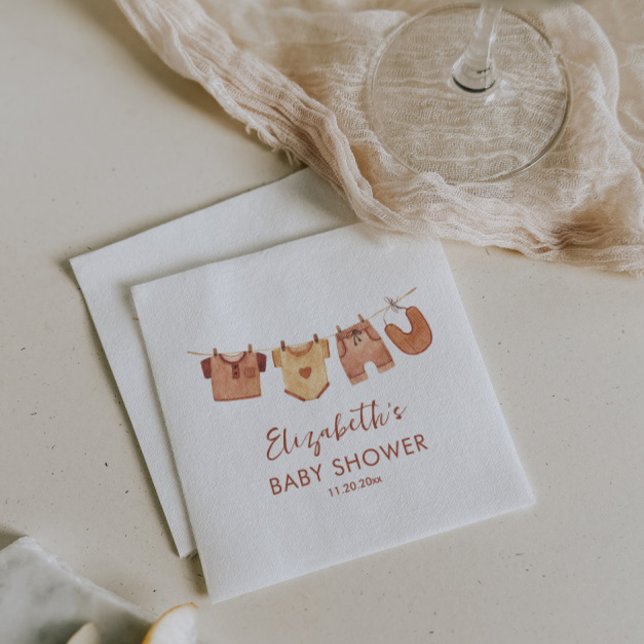 Baby Clothes Baby Shower Napkin (Creator Uploaded)