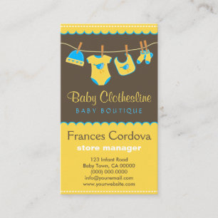 Baby Clothes Clothesline Boutique Business Cards