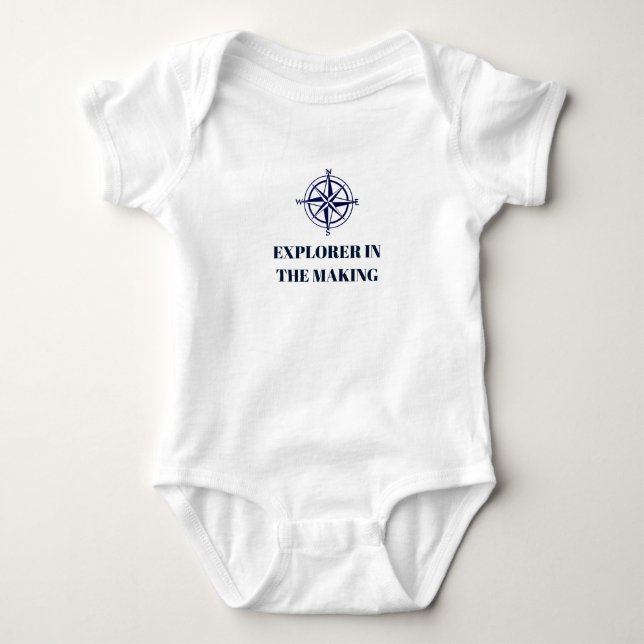 Baby Clothes - Explorer in The Making Bodysuit (Front)