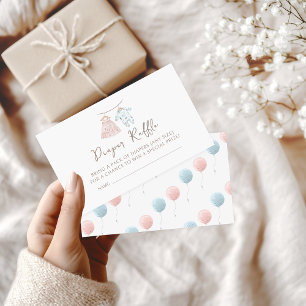 Baby Clothes Gender Reveal Diaper Raffle Enclosure Card