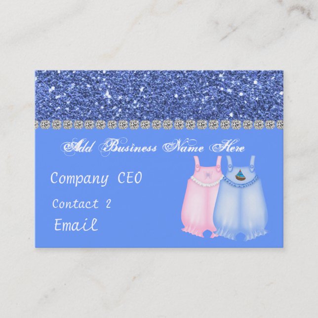 Baby Clothes Glam Business Card (Front)
