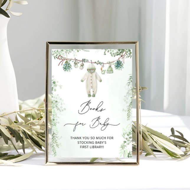 Baby Clothes Line Boho Eucalyptus Books for Baby Poster (Creator Uploaded)