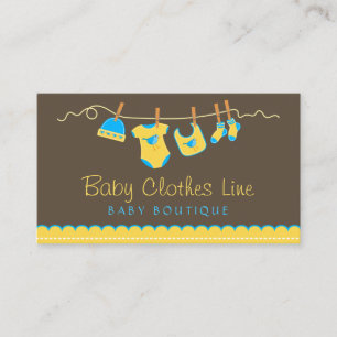 Baby Clothes Line Store Boutique Business Card