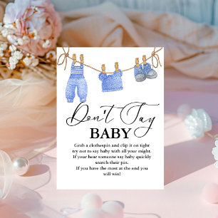 Baby Clothesline don't say baby' party sign