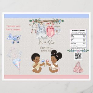 Baby Clothesline Gender Reveal Chip Bag