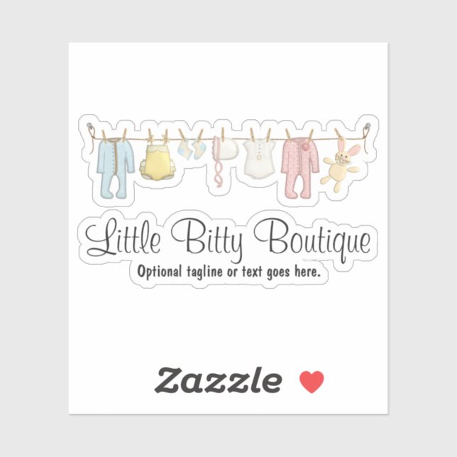 Baby Clothing Clothesline Infants Sewing Name Logo (Sheet)