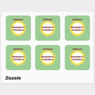 Baby Clothing / Other Organisation & Storage Ideas Square Sticker