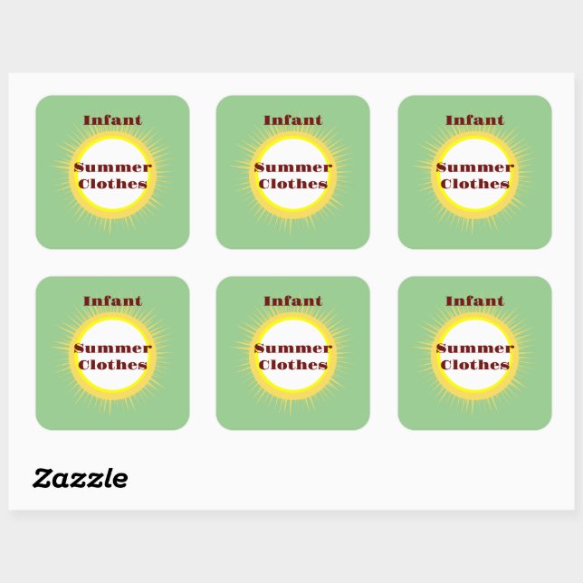 Baby Clothing / Other Organisation & Storage Ideas Square Sticker (Sheet)