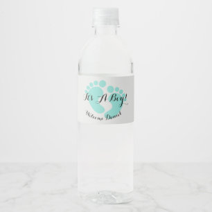 BABY & CO It's A Boy Reveal Party Water Bottle Label