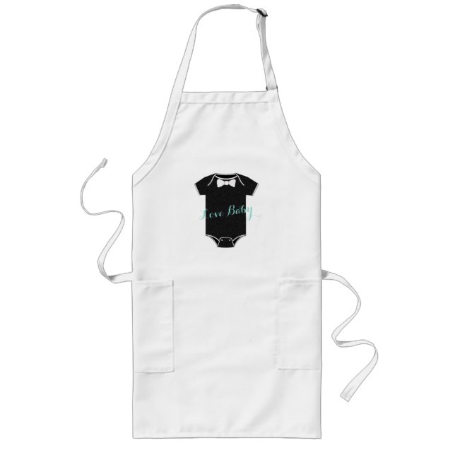 BABY & CO Little Man Boy Shower Long Apron (Front)