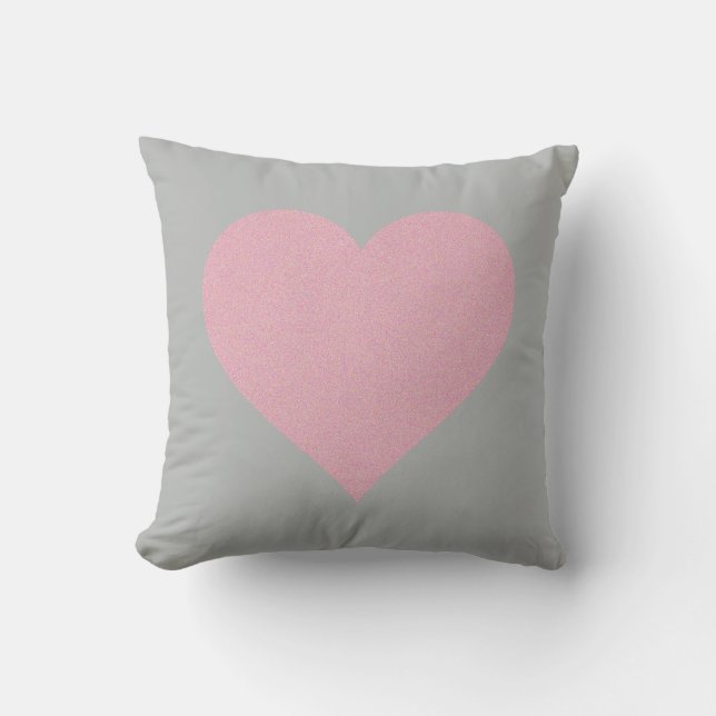 BABY & CO Pink And Grey Nursery Personalise Decor Cushion (Front)
