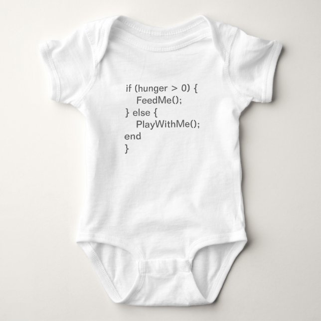 Baby Code - Hungry & Play Bodysuit (Front)