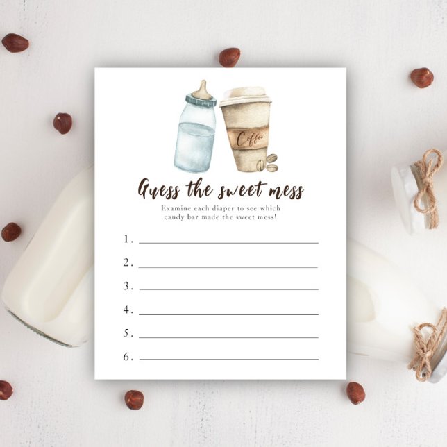 Baby coffee baby shower Guess the sweet mess game (Creator Uploaded)