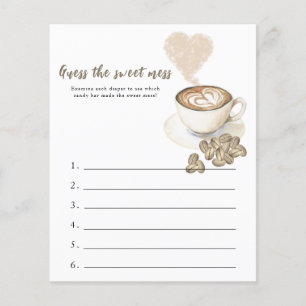 Baby coffee baby shower Guess the sweet mess game
