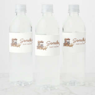 Baby Coffee Baby Shower Water Bottle Label