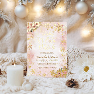 Baby Cold Outside Pink Winter Girl Baby Shower