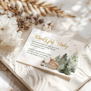 Baby Cold Outside Rustic Deer Winter Baby Shower Enclosure Card