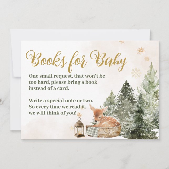 Baby Cold Outside Rustic Deer Winter Baby Shower Invitation (Front)