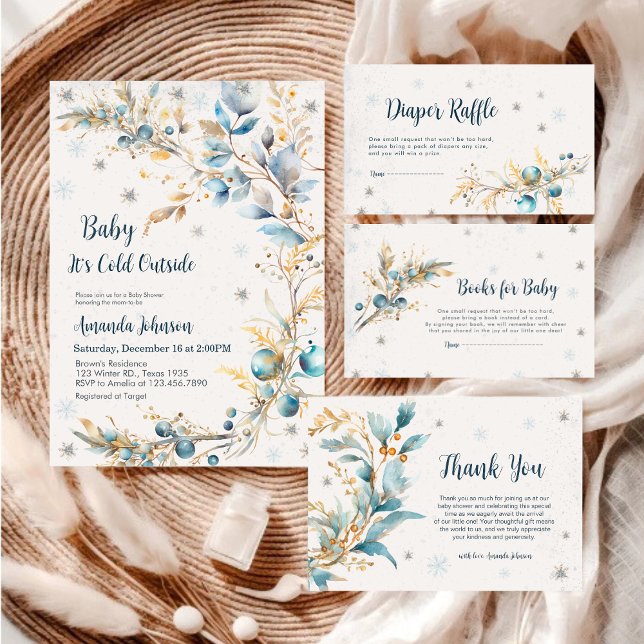 Baby Cold Outside Winter Baby Shower Thank You (Creator Uploaded)