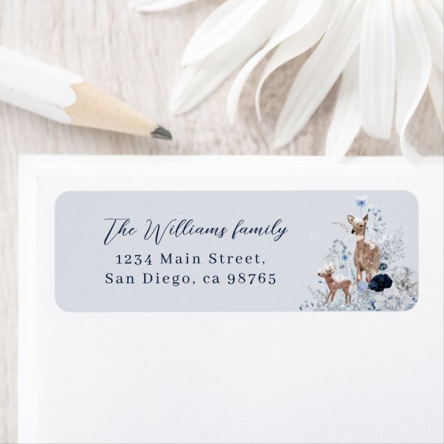 Baby cold outside Winter Floral Deer Baby Shower (Insitu)