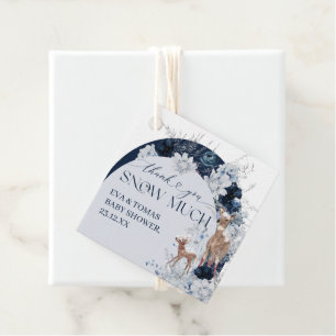 Baby cold outside Winter Floral Deer Baby Shower Favour Tags