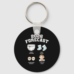 Baby Coming Soon 2026 Forecast Baby Shower Funny N Key Ring