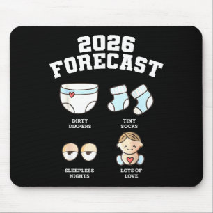 Baby Coming Soon 2026 Forecast Baby Shower Funny N Mouse Mat