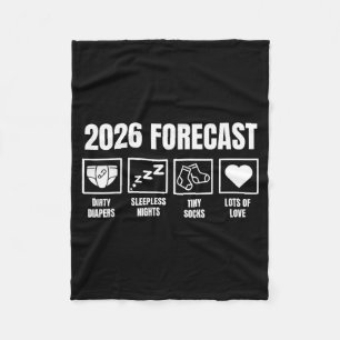 Baby Coming Soon 2026 Pregnancy Announcement Forec Fleece Blanket