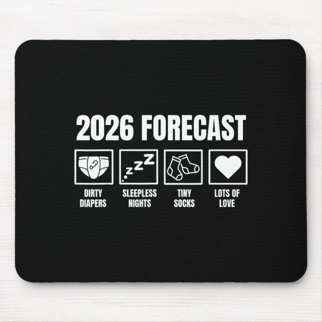 Baby Coming Soon 2026 Pregnancy Announcement Forec Mouse Mat (Front)