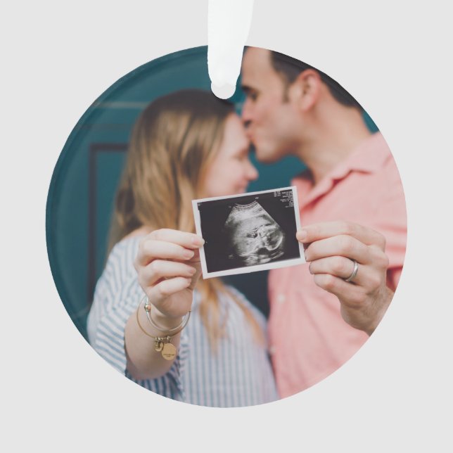 Baby Coming Soon - Personalised Christmas Ornament (Front)