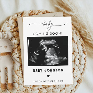 Baby Coming Soon Sonogram Pregnancy Announcement
