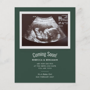 Baby Coming Soon Ultrasound Pregnancy Announcement