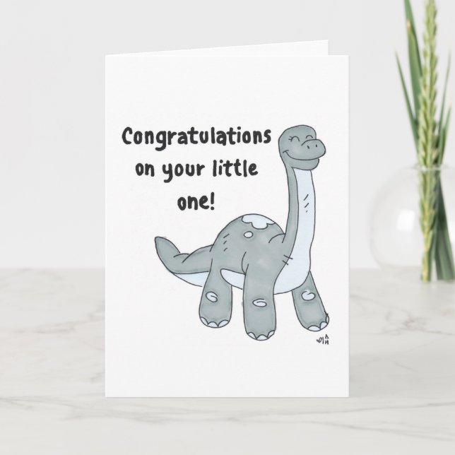 Baby Congrats Dinosaur Card (Front)