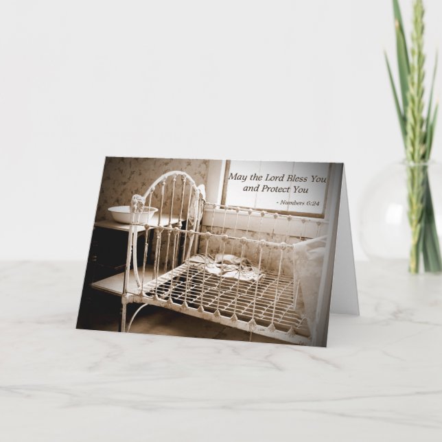 Baby Congrats May The Lord Bless You & Protect You Card (Front)