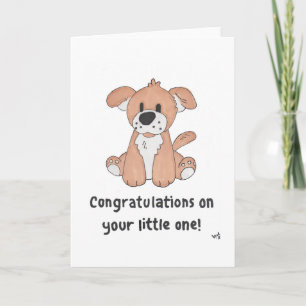 Baby Congrats with Puppy Card