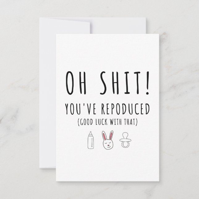 Baby Congratulations Card for Birth - Reproduced (Front)