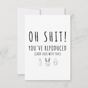 Baby Congratulations Card for Birth - Reproduced