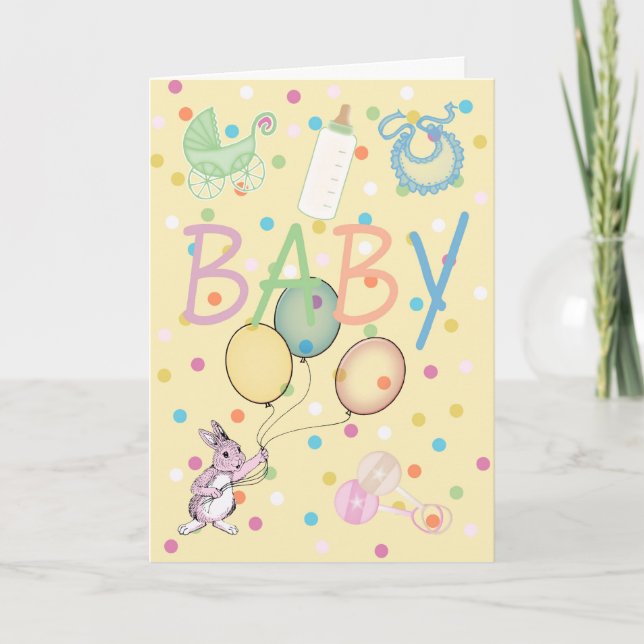 Baby congratulations new baby card (Front)