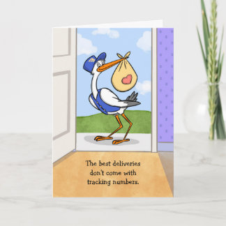 Baby Congratulations with Stork Card