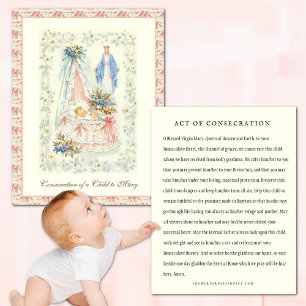 Baby Consecration Prayer to Virgin Mary  Card