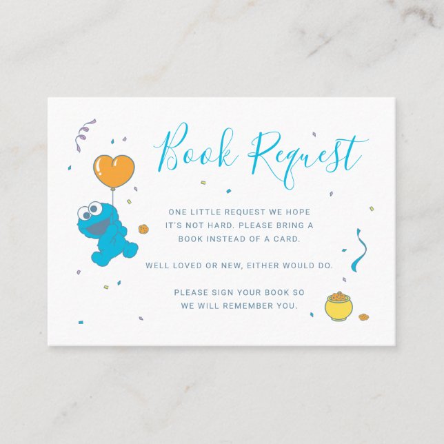 Baby Cookie Monster Book Request Insert (Front)
