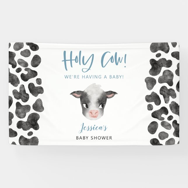 Baby Cow Baby Shower Banner (Horizontal)