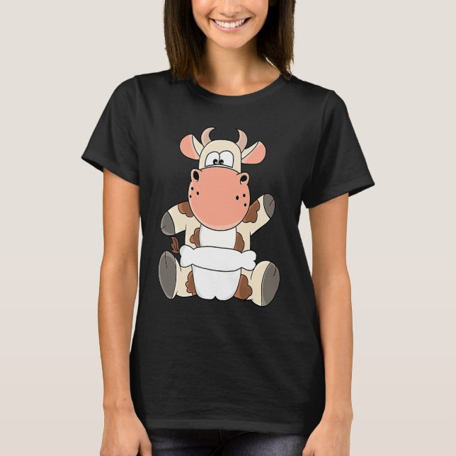 Baby Cow Calf With Diapers T-Shirt (Front)