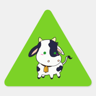 Baby Cow Triangle Sticker