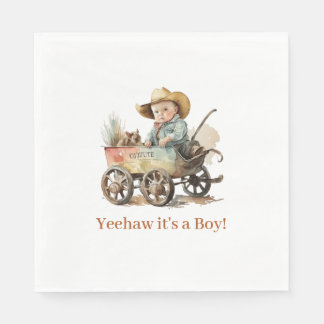 Baby Cowboy Baby Shower Napkin