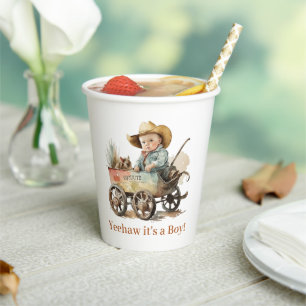 Baby Cowboy Baby Shower Paper Cups