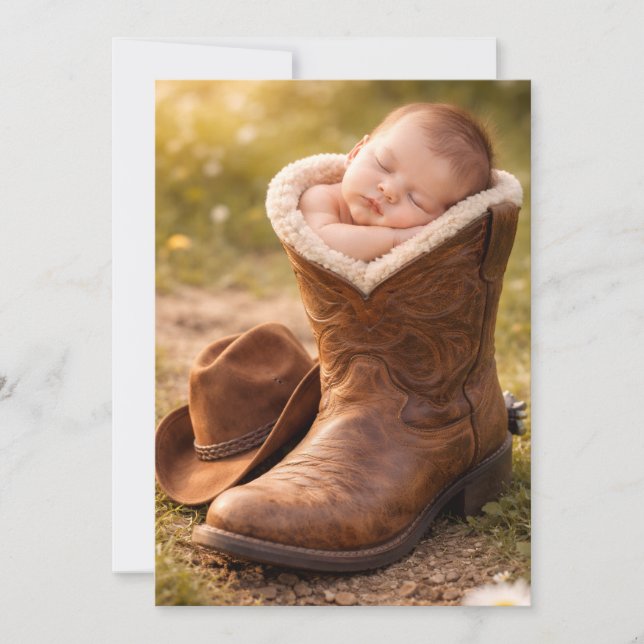 Baby Cowboy Digital Download Shower Invitation (Front)