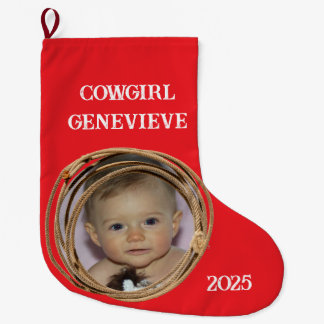 Baby Cowgirl First Christmas Stocking